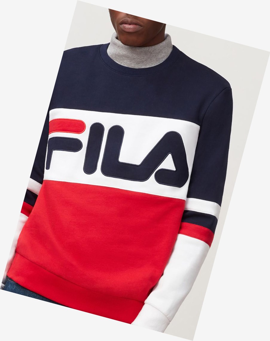 Fila Freddie Sweatshirt Cred/Peac/Wht | 13KVIQWRA