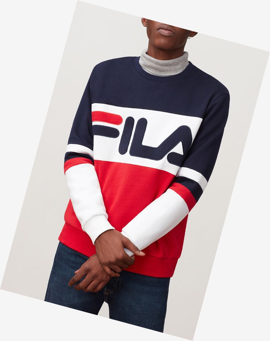 Fila Freddie Sweatshirt Cred/Peac/Wht | 13KVIQWRA