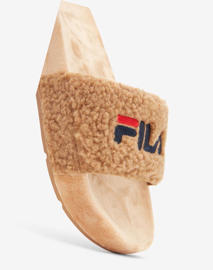 Fila Fuzzy Drifter Chanclas Sandals Beige Azul Marino Rojas | 10PRGEXZN