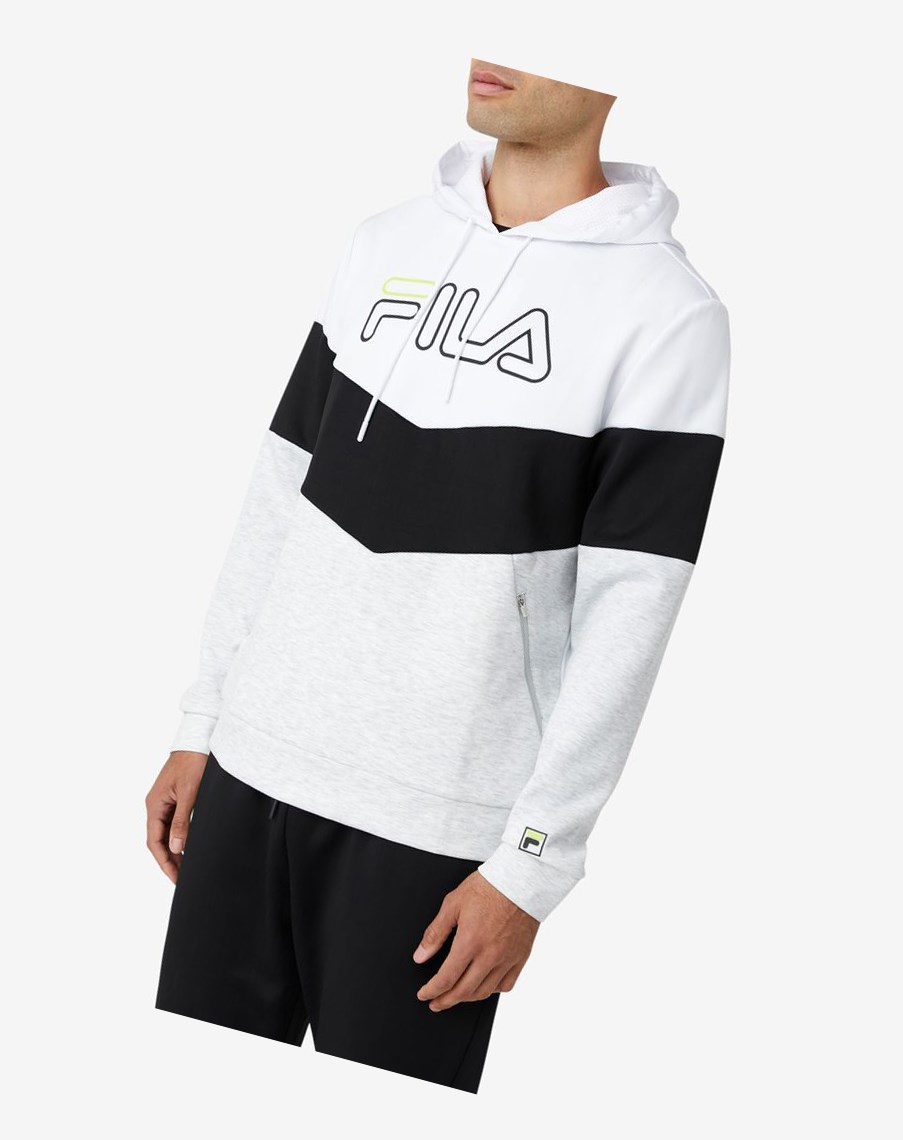 Fila Gerado Tech Hoodie Blancas Gris Claro | 68LMVRSDB