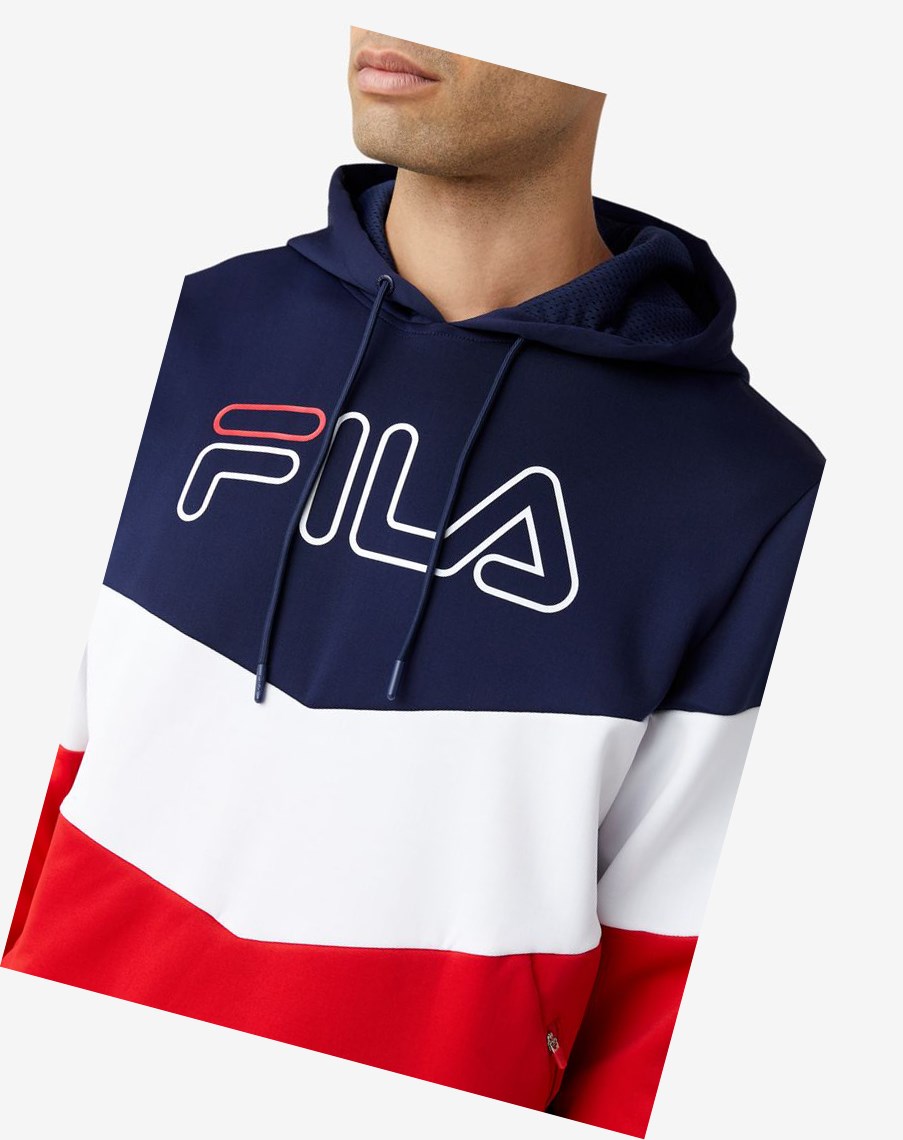 Fila Gerado Tech Hoodie Rojas Blancas | 07LKEGAWC