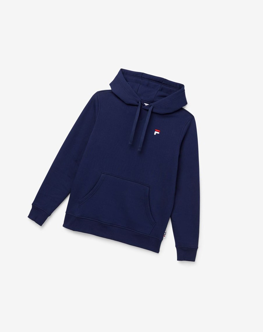 Fila Godfrey Hoodie 410 Peacoat | 48NLXEFBM