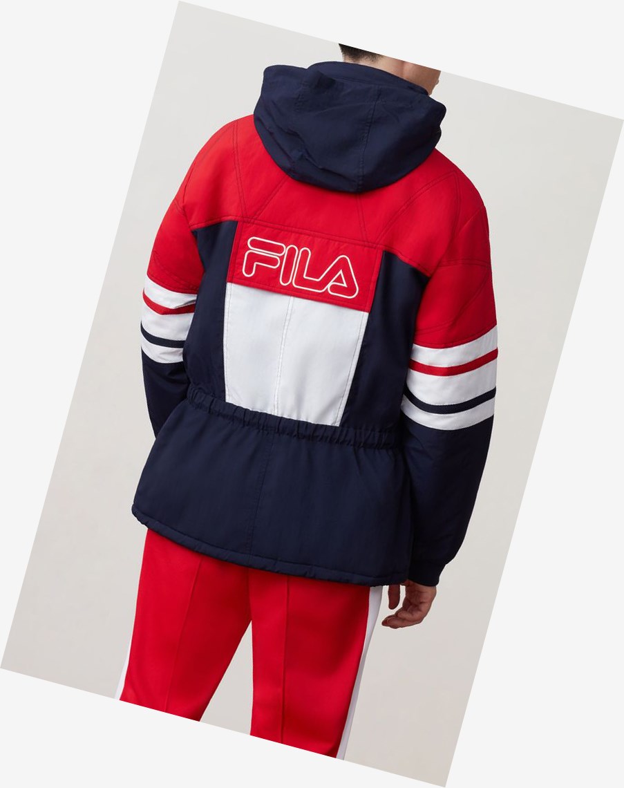 Fila Golia Parka Jacket Peac/Cred/Wht | 61UGZECOB