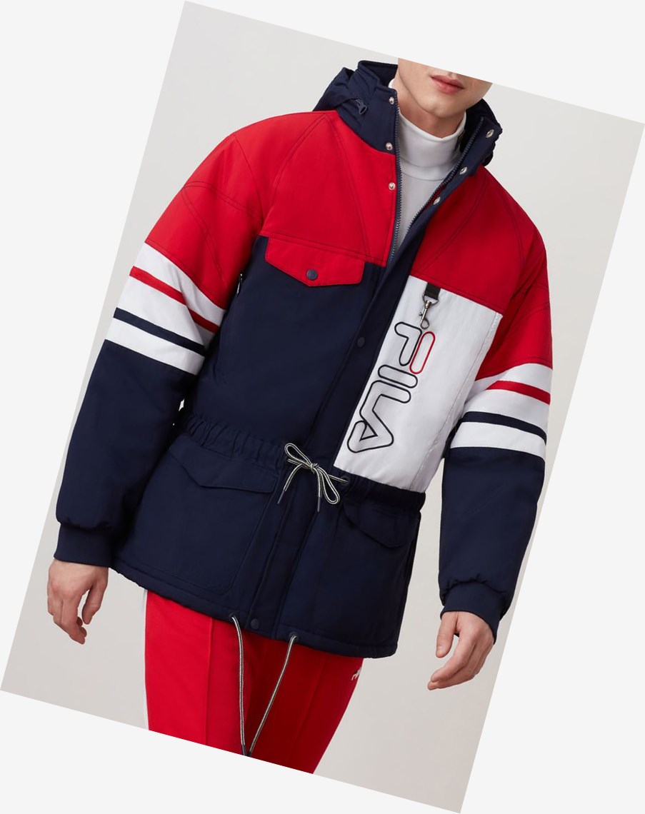 Fila Golia Parka Jacket Peac/Cred/Wht | 61UGZECOB