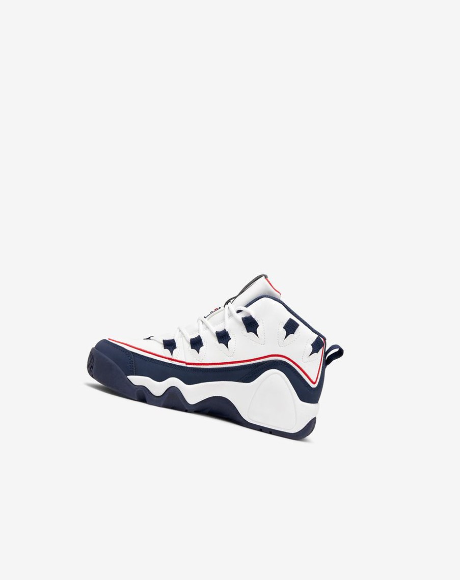 Fila Grant Hill 1 Offset Sneakers Blancas Azul Marino Rojas | 15NIBGUQS