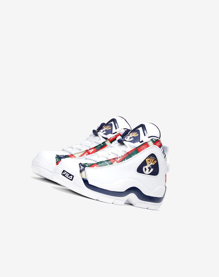 Fila Grant Hill 2 Patchwork Sneakers Blancas Azul Marino Rojas | 85FKDCJZE