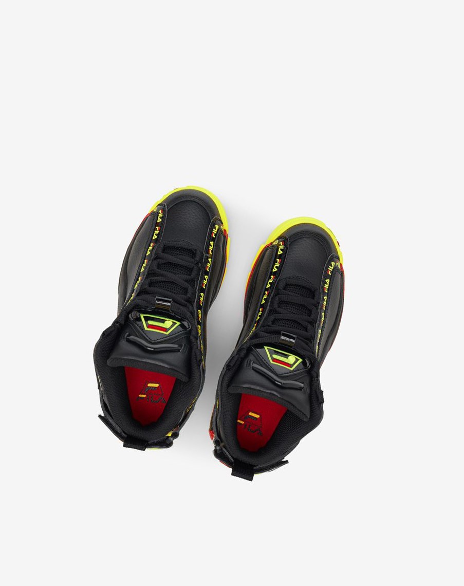 Fila Grant Hill 2 Repeat Sneakers Negras Amarillo Rojas | 25OGIMBTH