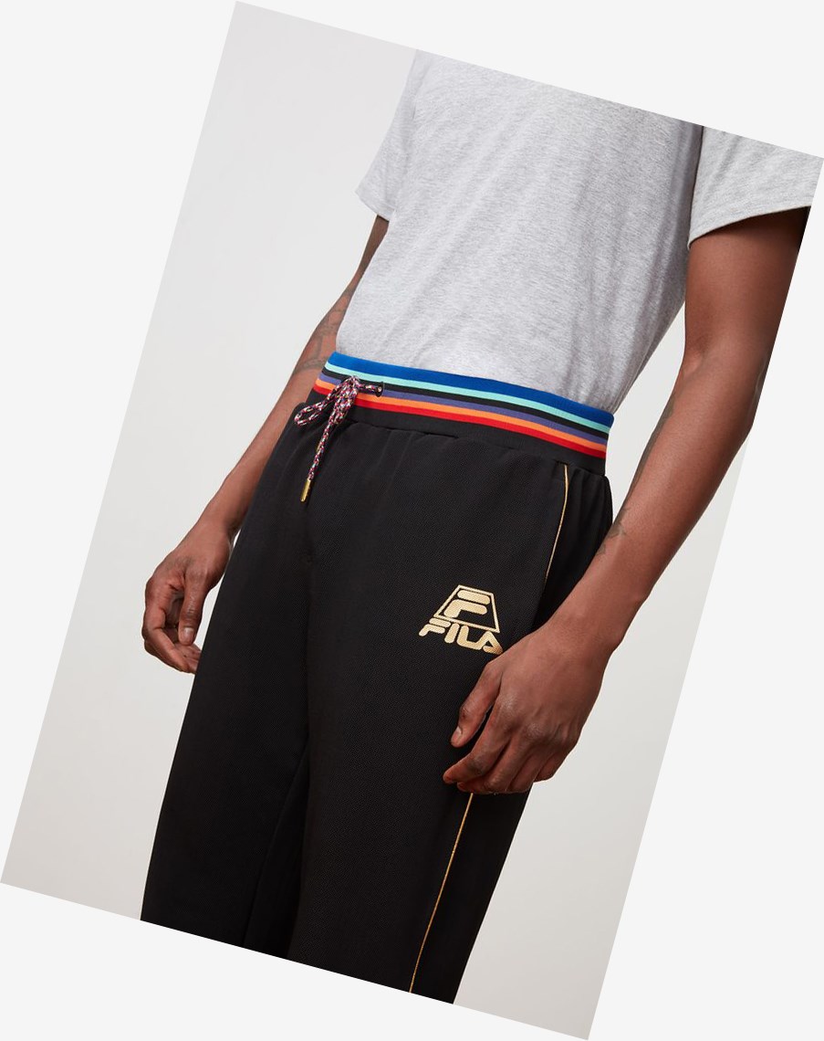 Fila Grant Hill Prism Pista Pant Blk/Gld | 93HPCDKXU