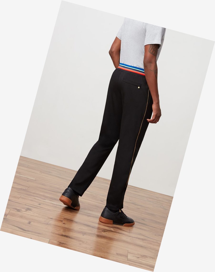 Fila Grant Hill Prism Pista Pant Blk/Gld | 93HPCDKXU