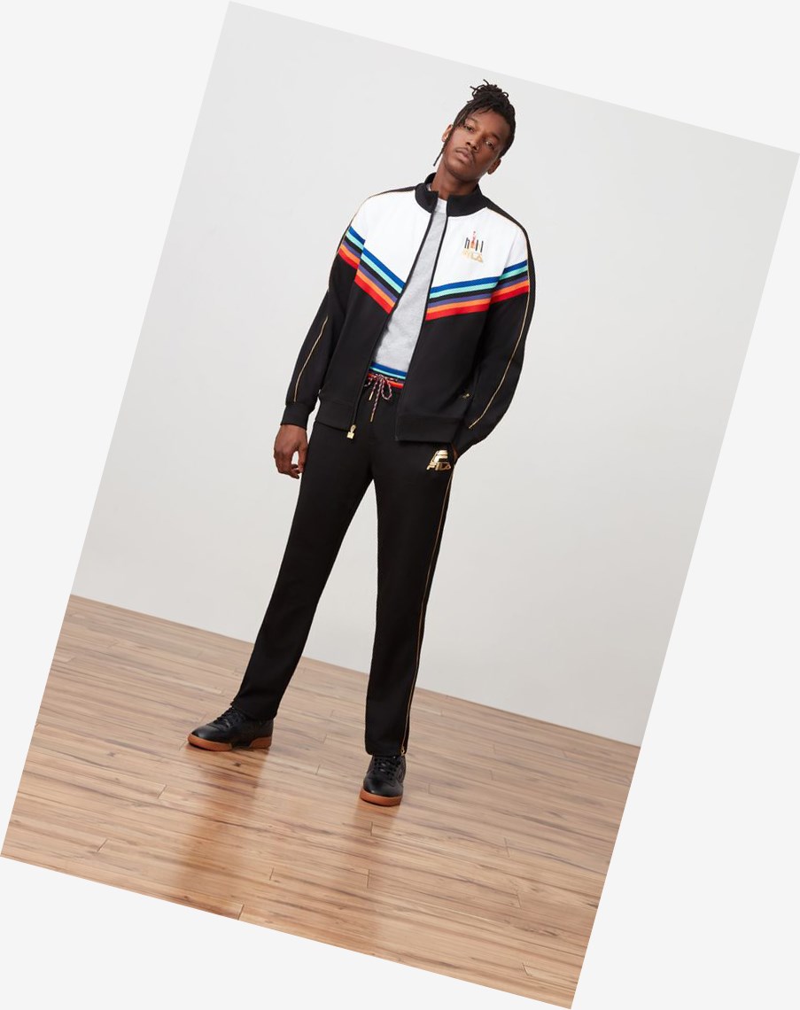 Fila Grant Hill Prism Pista Pant Blk/Gld | 93HPCDKXU