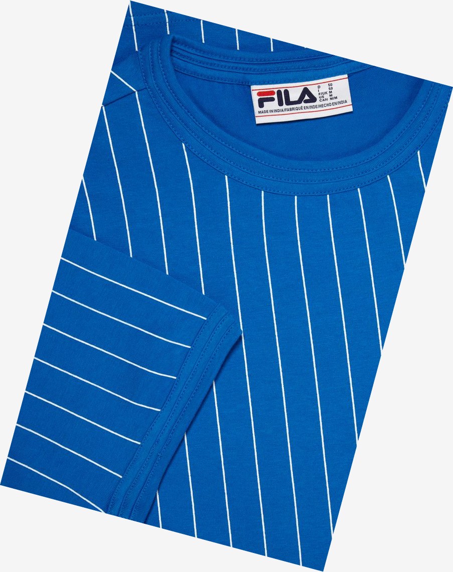 Fila Guillo Tee Azules Blancas | 24XOZFDPU