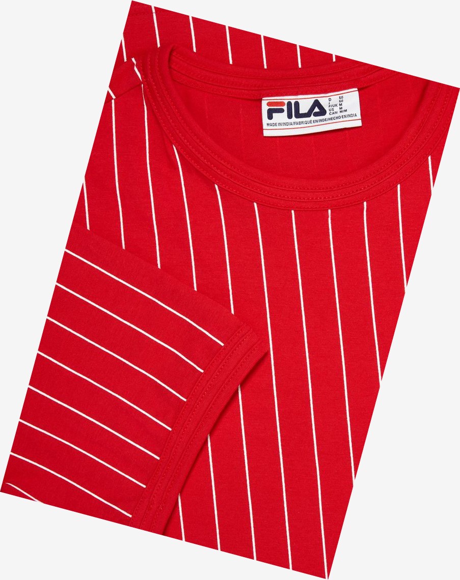 Fila Guillo Tee Rojas Blancas | 27FZSHIQO