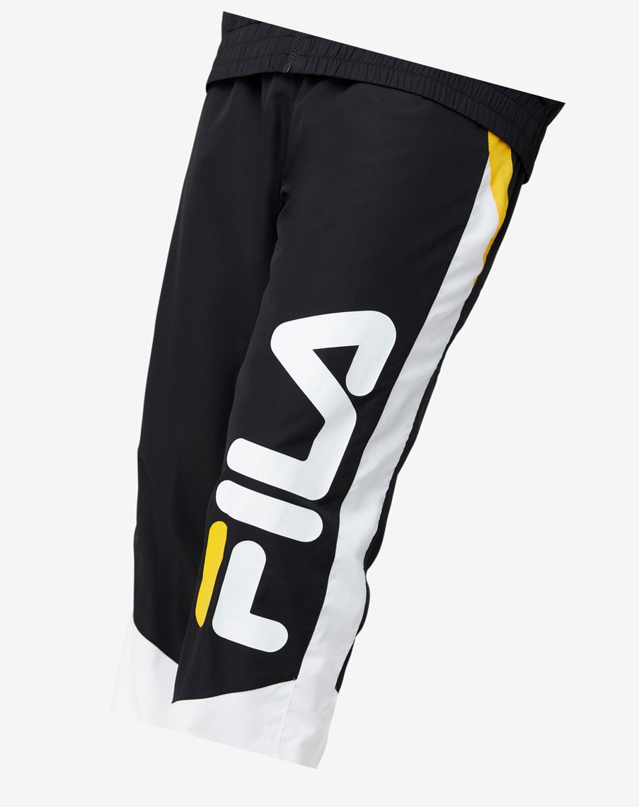 Fila Gustavo Pant Negras Blancas Amarillo | 47FNVMTPI