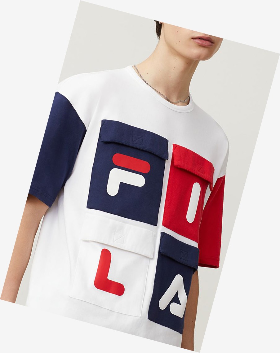 Fila Hakon Tee Wht/Peac/Cred | 63MEVWOCX