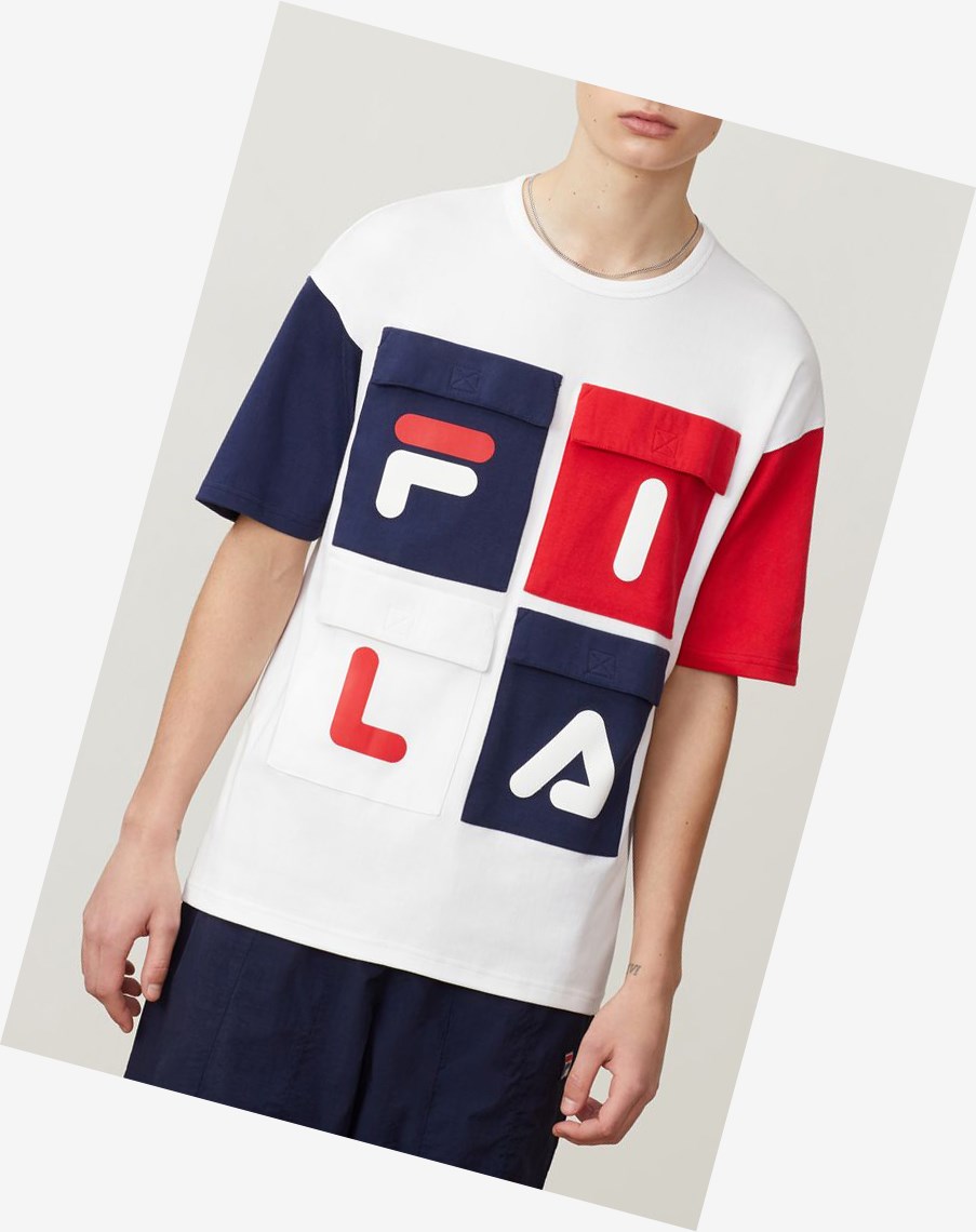 Fila Hakon Tee Wht/Peac/Cred | 63MEVWOCX