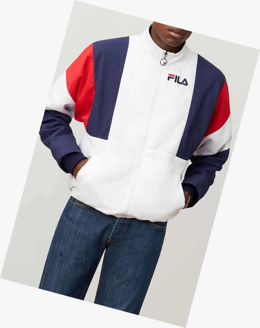 Fila Hambly Viento Jacket Wht/Peac/Cred | 19AEHKQIV