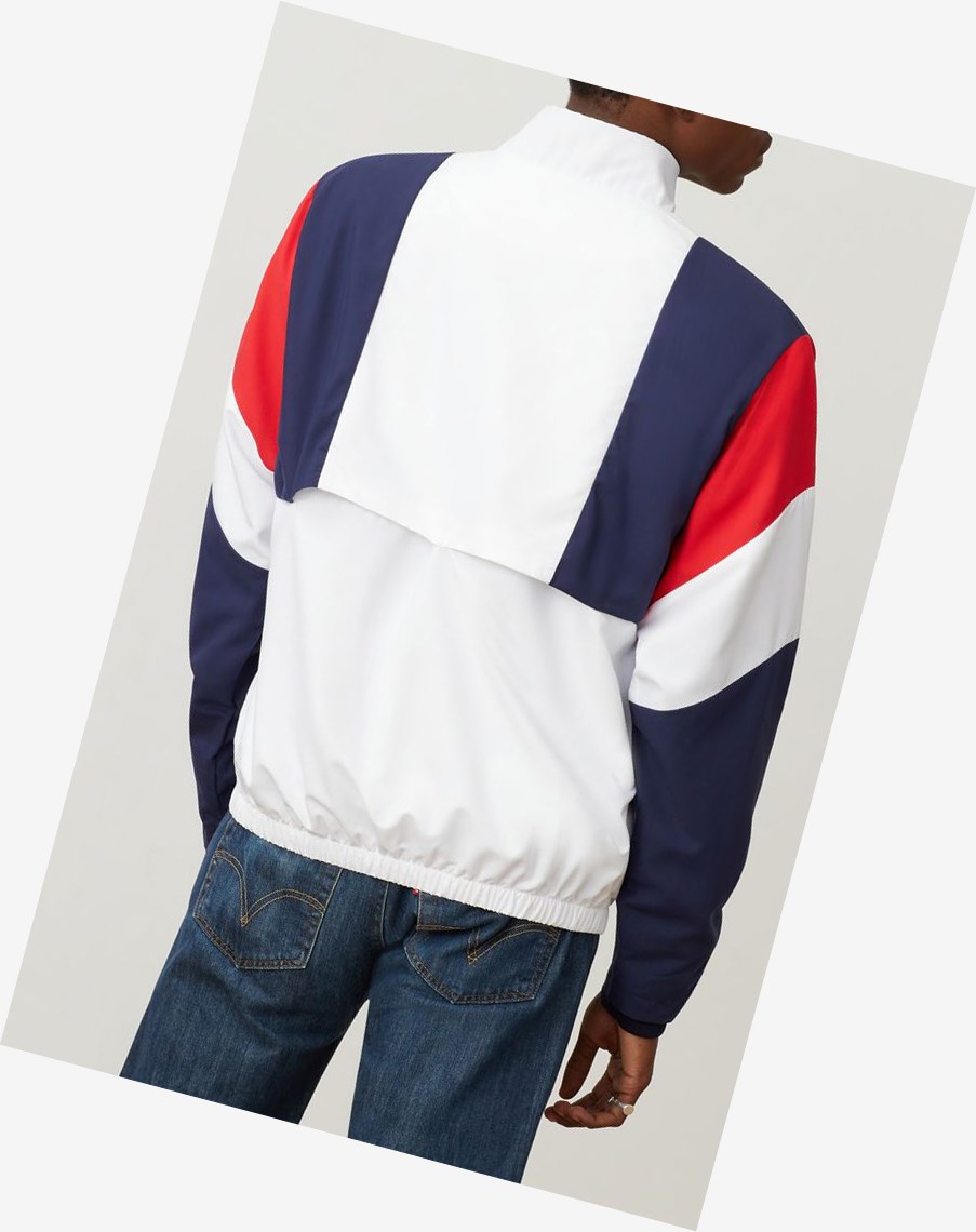 Fila Hambly Viento Jacket Wht/Peac/Cred | 19AEHKQIV