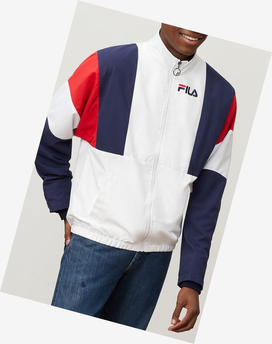 Fila Hambly Viento Jacket Wht/Peac/Cred | 19AEHKQIV