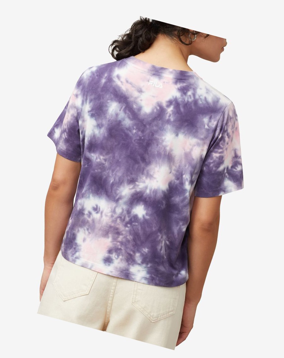 Fila Hannah Tie Dye Tee Rosas | 36SLBOCAK