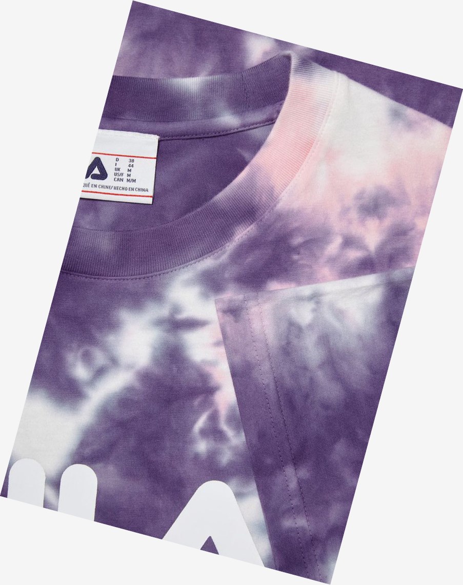 Fila Hannah Tie Dye Tee Rosas | 40CSUFZGN