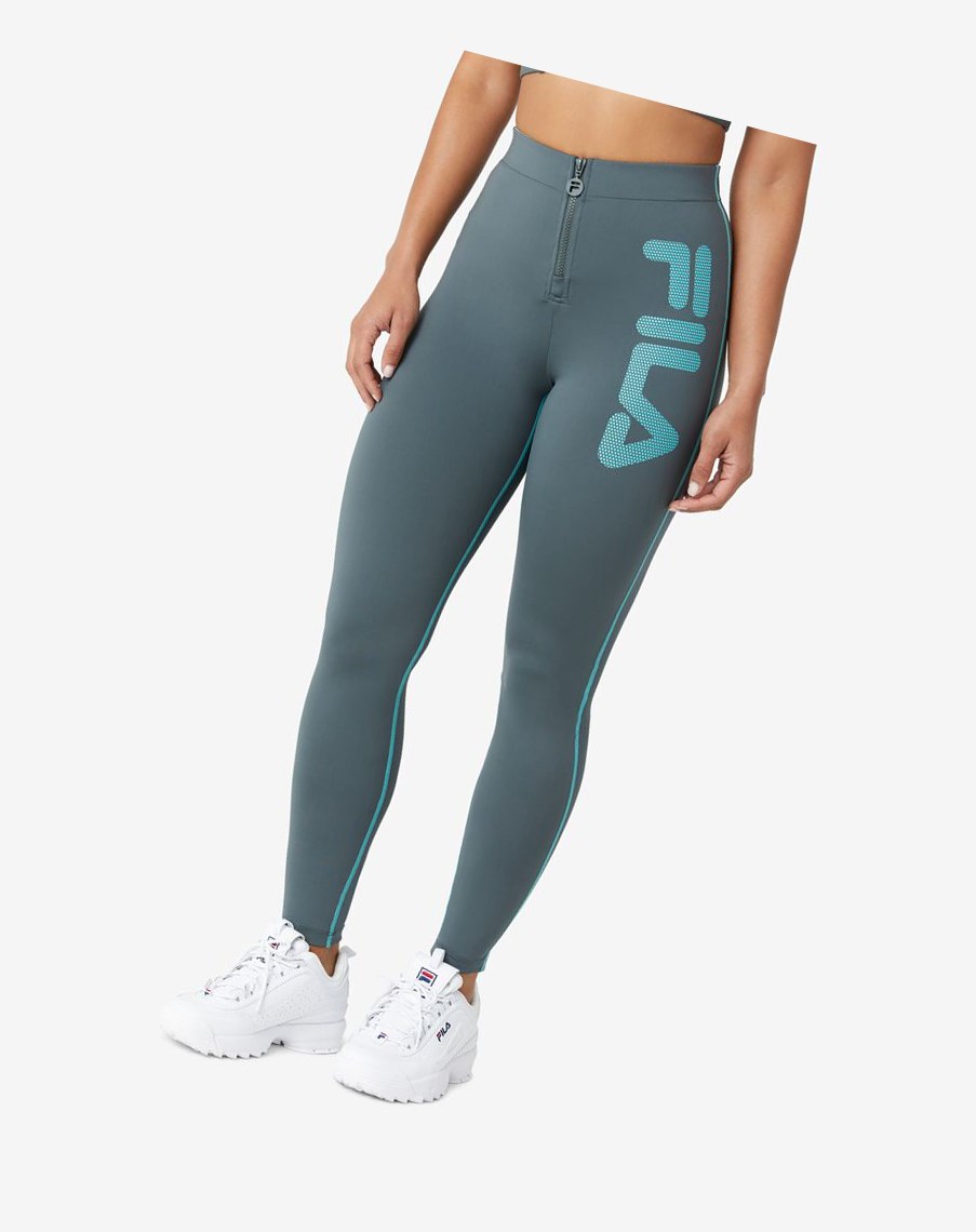 Fila Harleen High Rise Legging Azules Turquesa | 45RZJPWOG