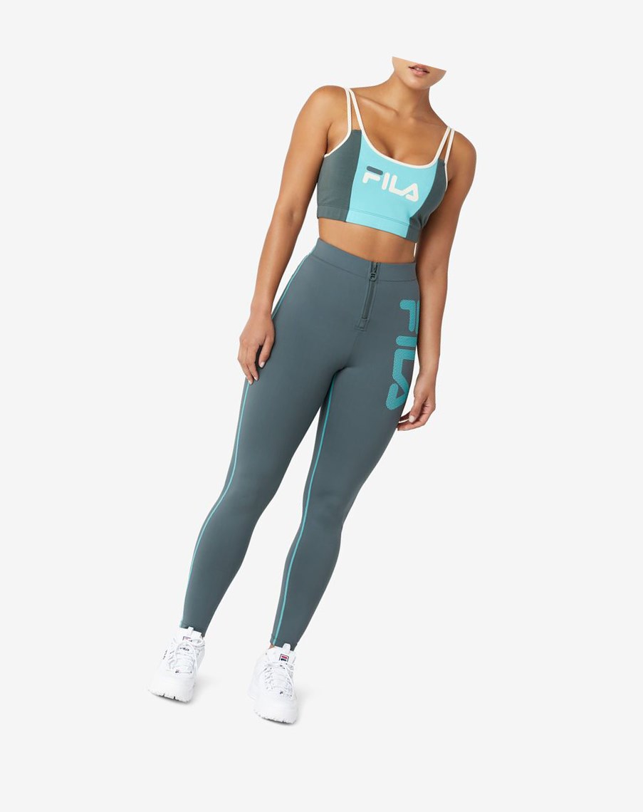 Fila Harleen High Rise Legging Azules Turquesa | 93EOQGPWC