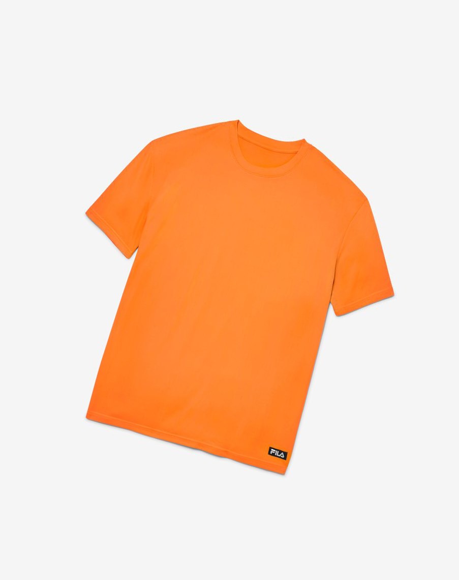 Fila High Visibility Corta Sleeve Trabajo Shirt Naranjas | 45SABJFRI