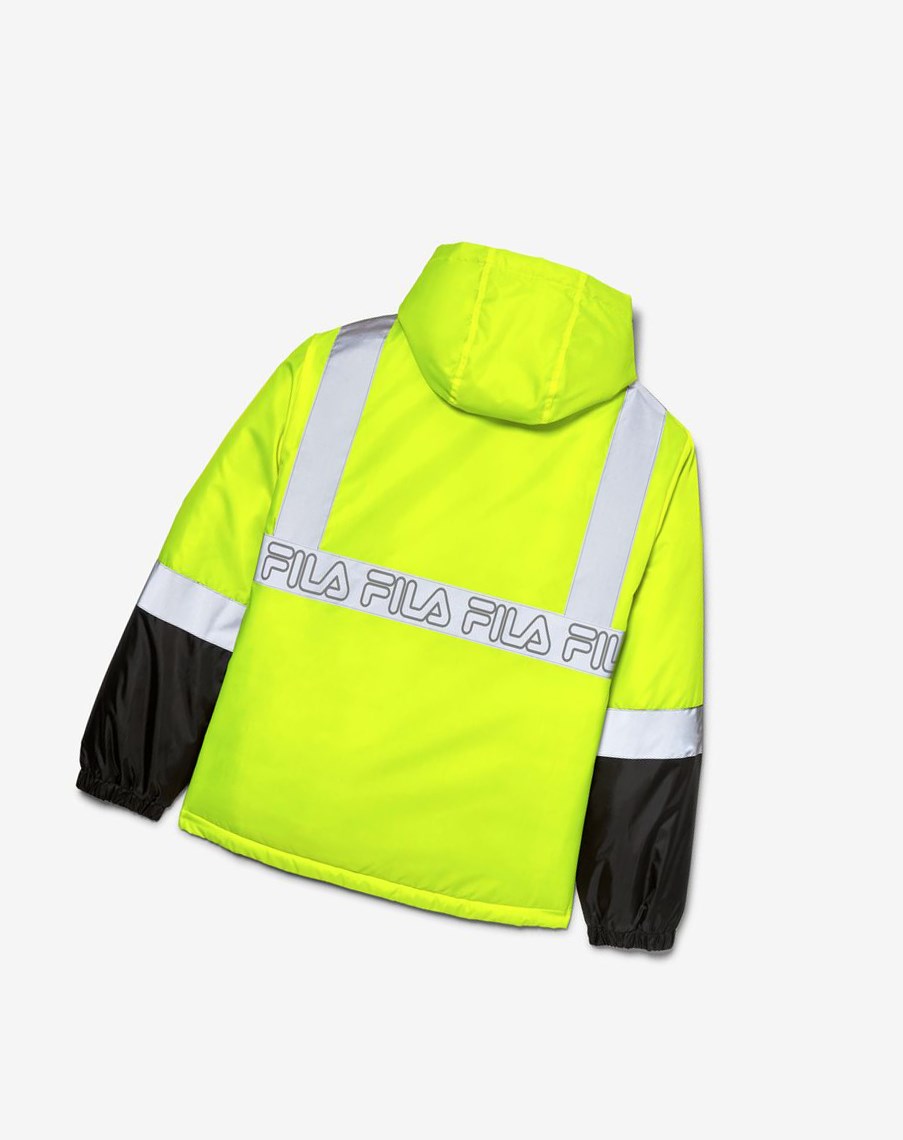 Fila High Visibility Field Encapuchado Jacket Amarillo | 32TNQOEPB