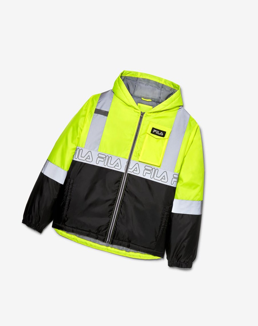 Fila High Visibility Field Encapuchado Jacket Amarillo | 32TNQOEPB