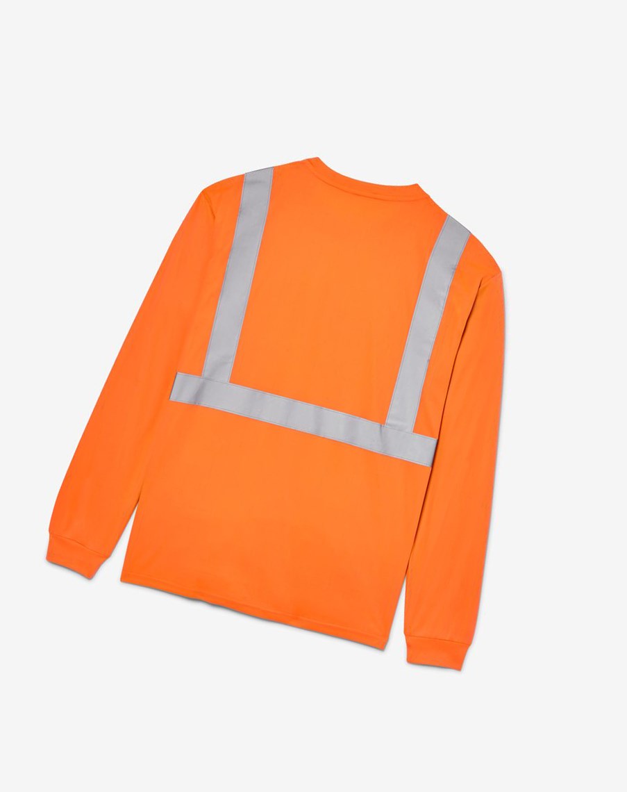 Fila High Visibility Long Sleeve Trabajo Shirt Naranjas | 37VYTZSRD