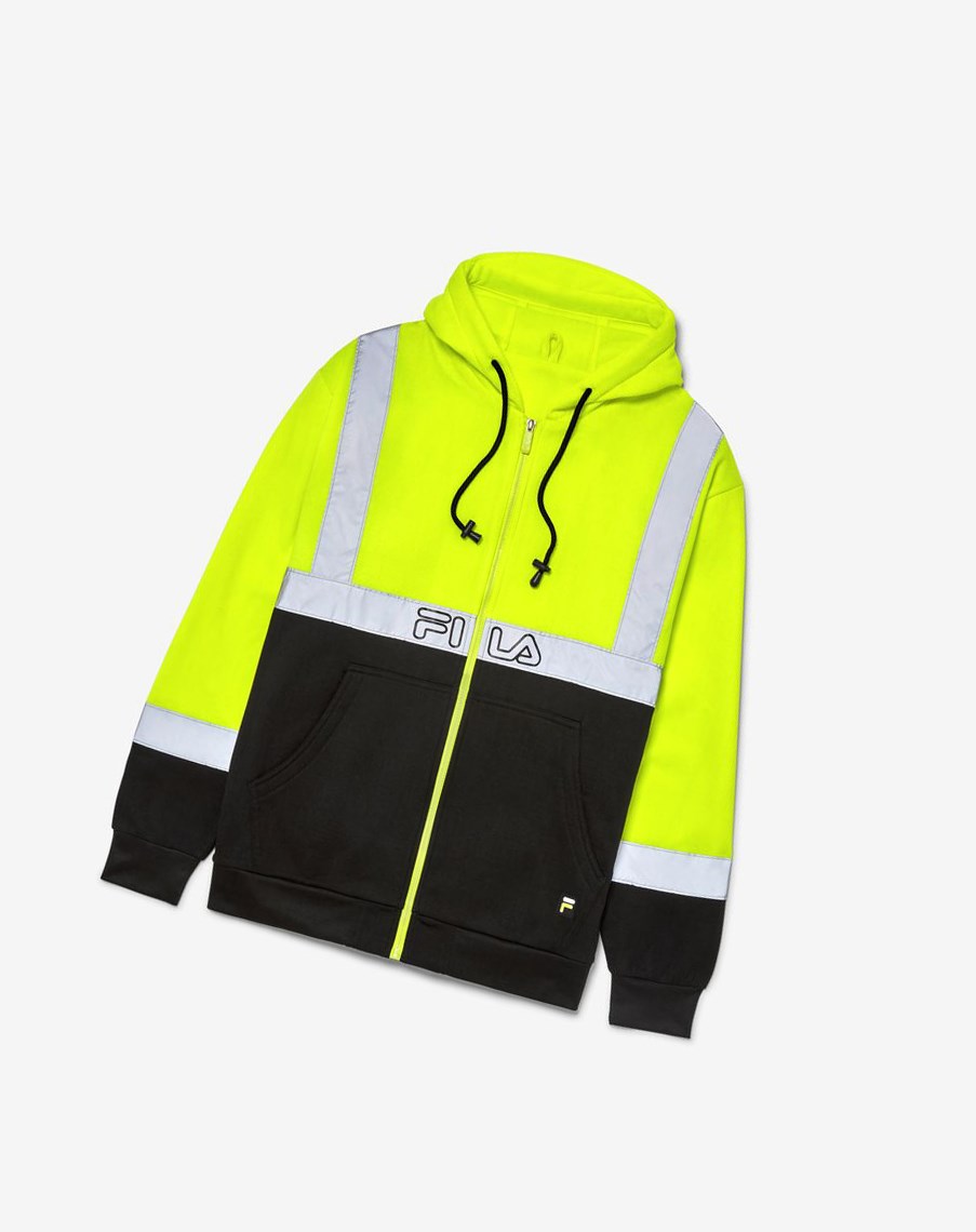 Fila High Visibility Long Sleeve Trabajo Hoodie Amarillo | 49ODYWVLT