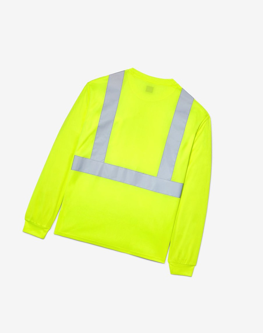 Fila High Visibility Long Sleeve Trabajo Shirt Amarillo | 61XNQEUMK