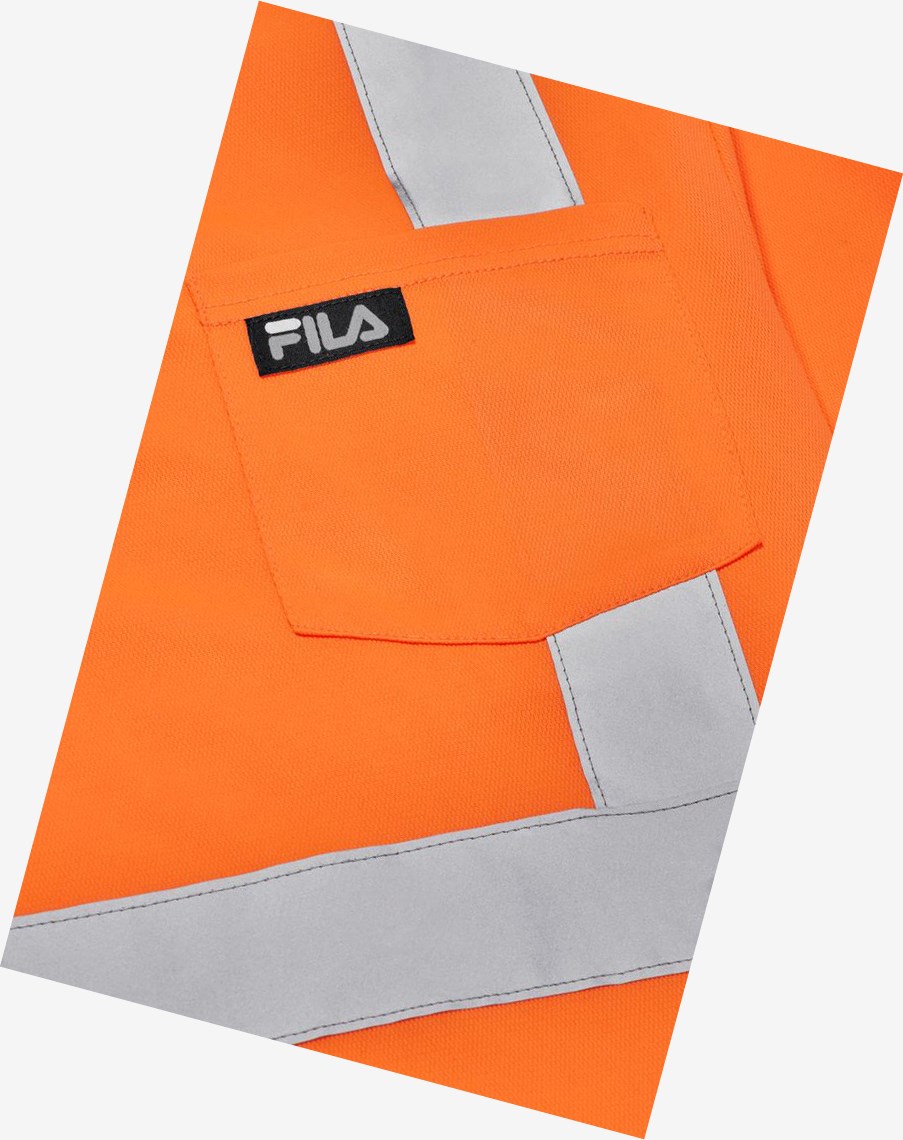 Fila High Visibility Long Sleeve Trabajo Shirt Naranjas | 89KQYHRSI