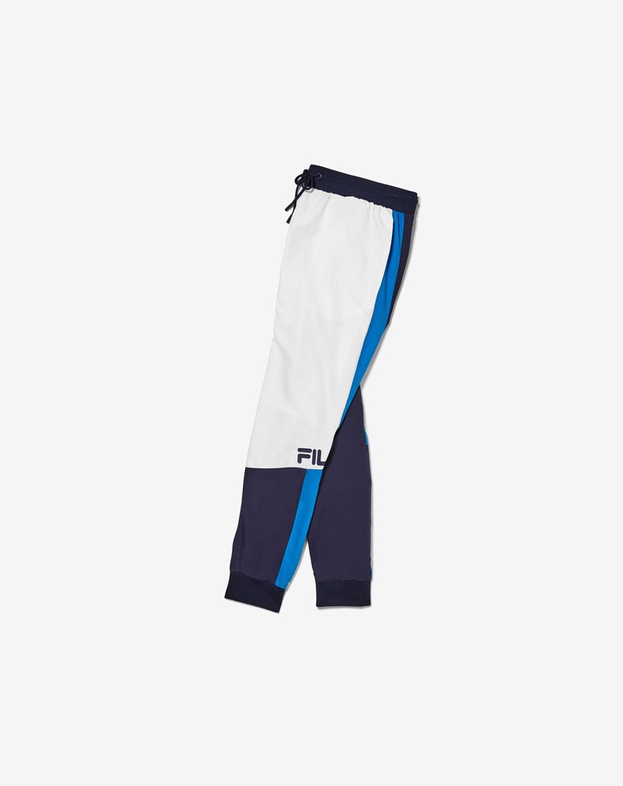 Fila Hudson Pista Pant Blancas Azul Marino Azules | 30VHGLJOR