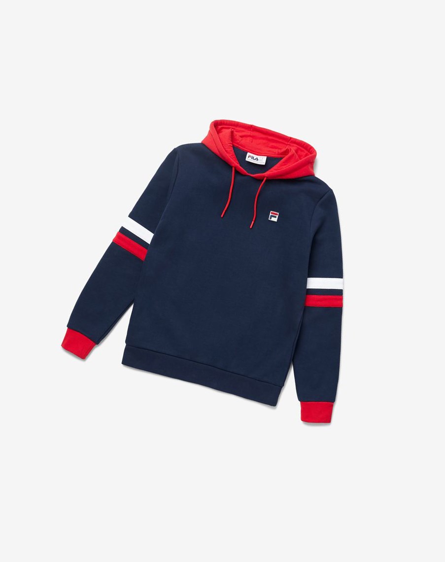 Fila Hurley Hoodie Rojas Blancas | 58IKBOUEX