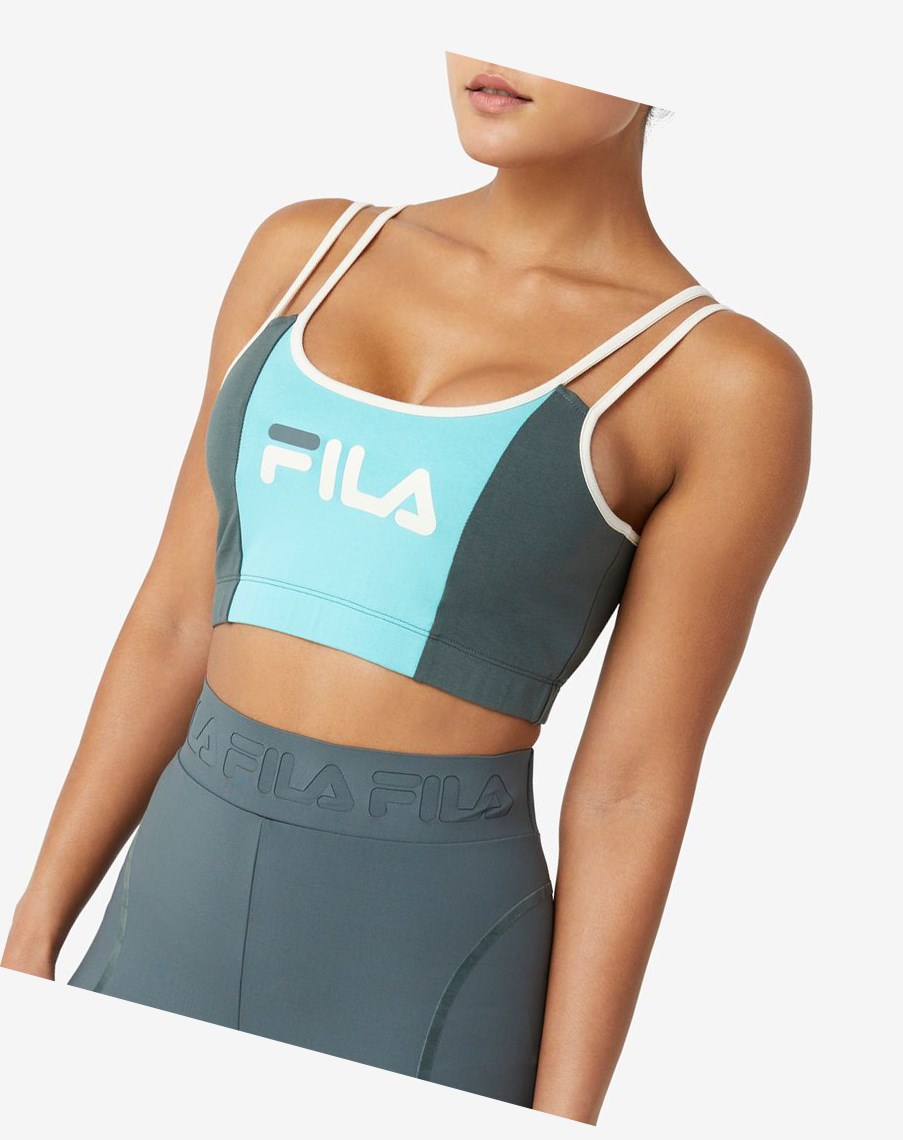 Fila Indira Bra Top Azules Turquesa | 06CWHIJPL