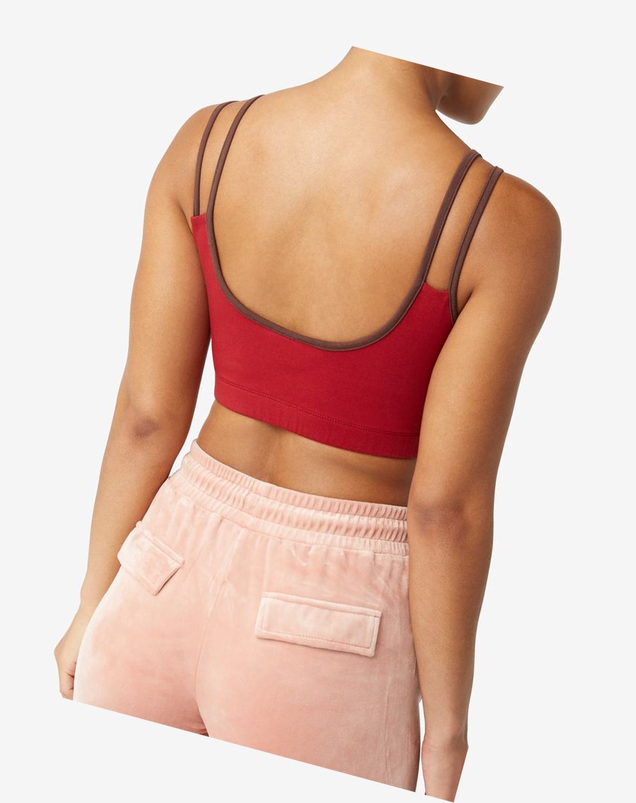 Fila Indira Bra Top Rojas Rosas | 14NBVZQOY