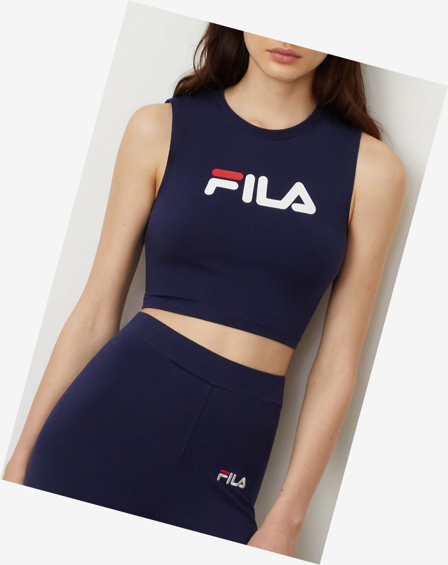 Fila Inez Crop Tank Peac/Wht/Cred | 82SCQYOTI