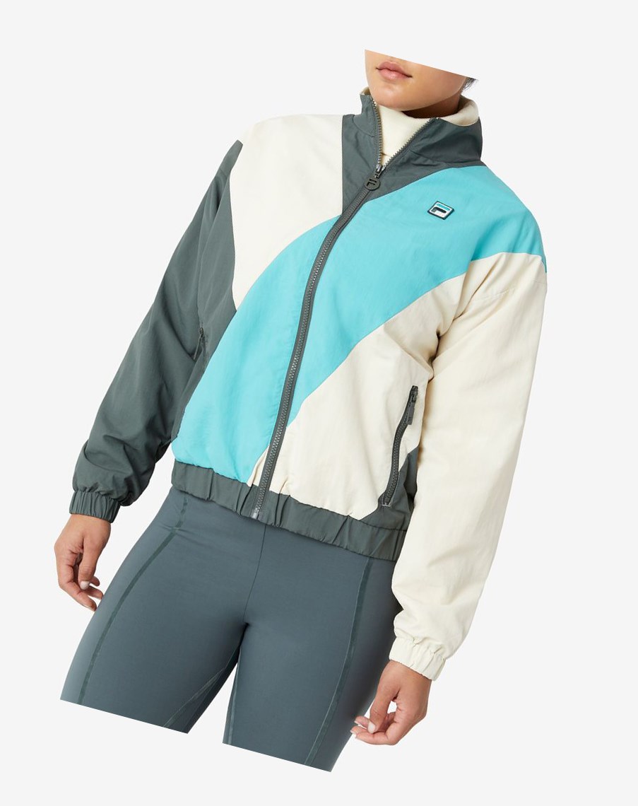 Fila Ishani Windbreaker Azules | 56AOQDLPT