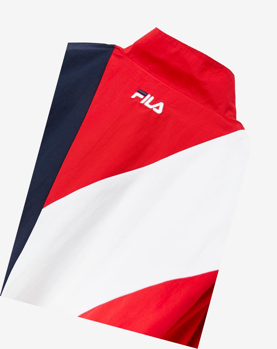 Fila Ishani Windbreaker Rojas Blancas | 72XFMIBCS