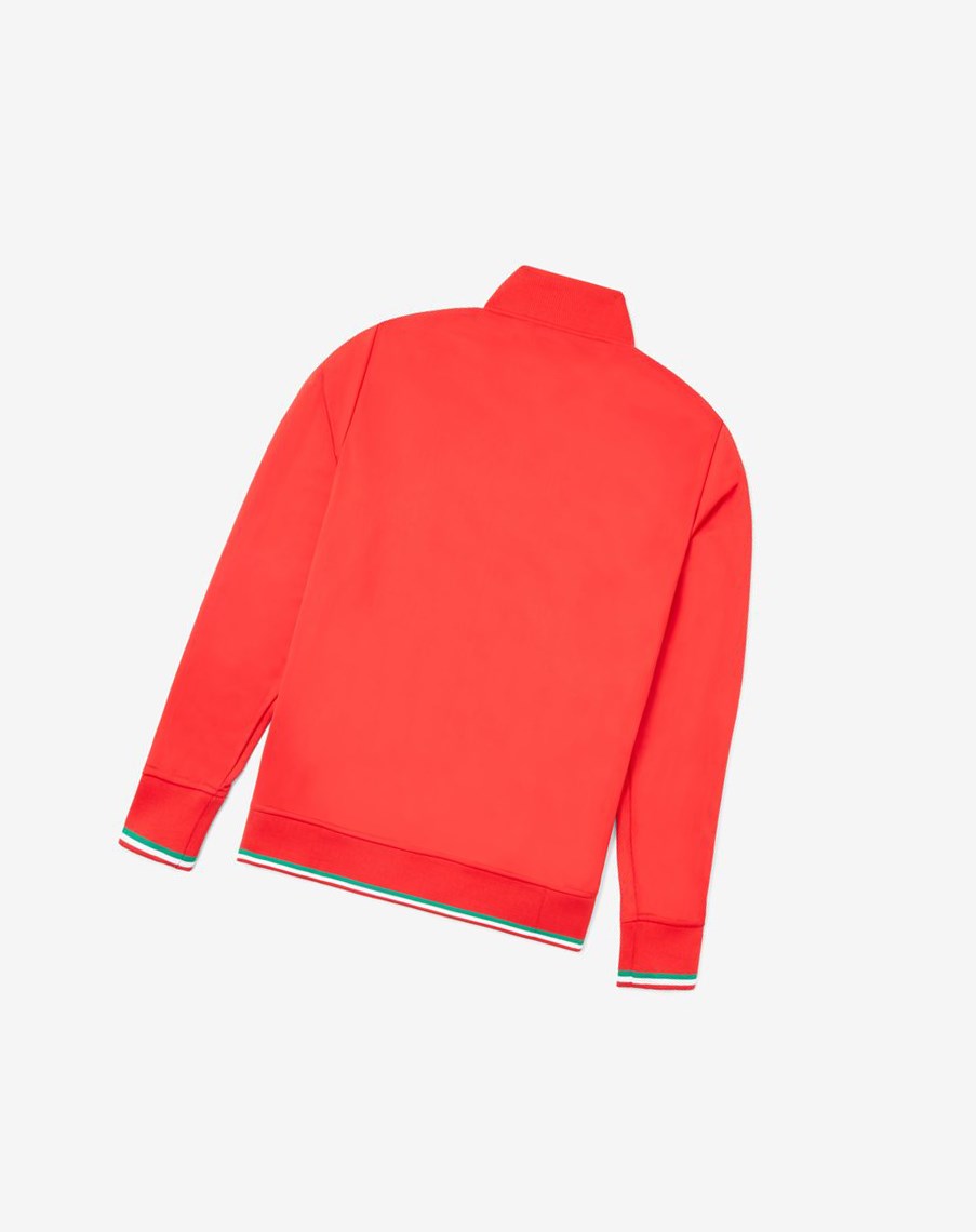 Fila Italia Pista Jacket Rojas Blancas | 10RYLFUJX