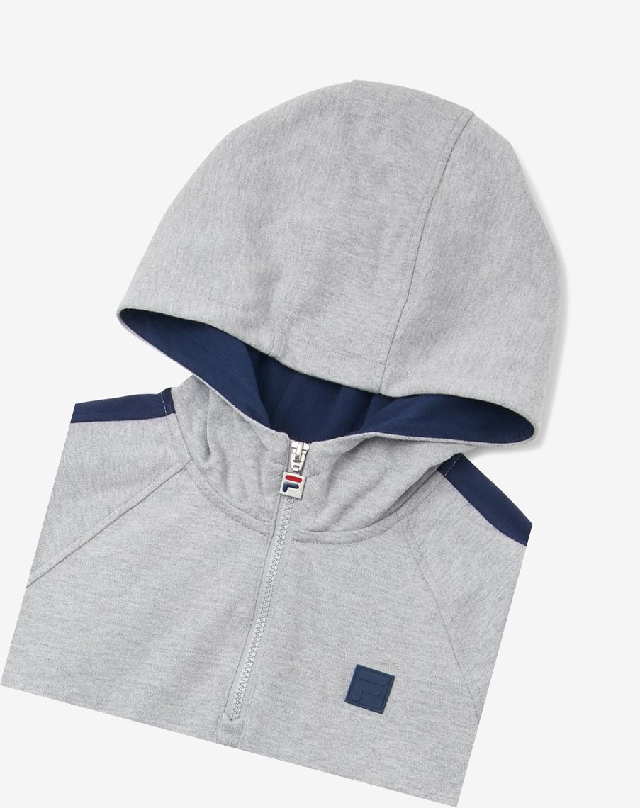 Fila James Hoodie Gris | 12OZQMNPS