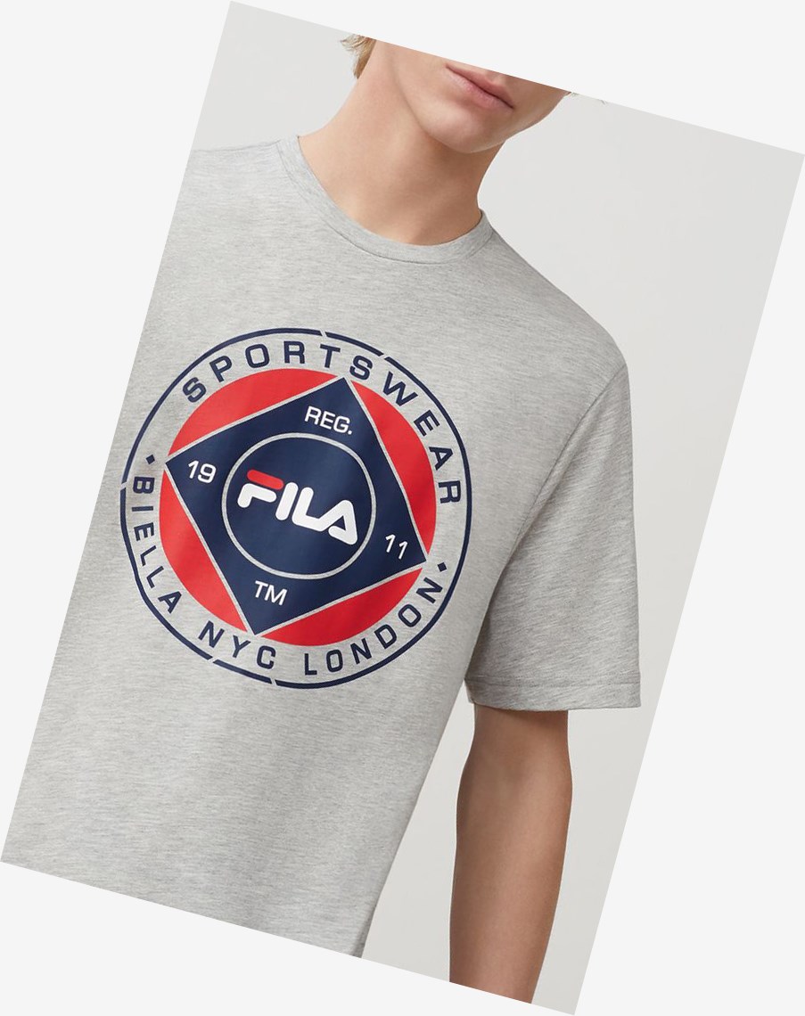 Fila Jordao Estampadas Tee Greyheather | 62QIBFJKG