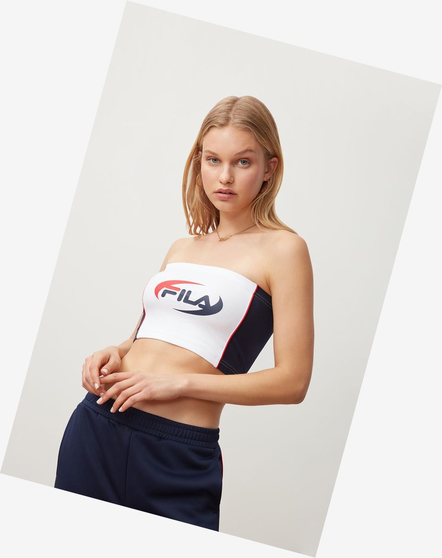 Fila Josefa Tube Top Peac/Wht/Cred | 97QHPCLFR