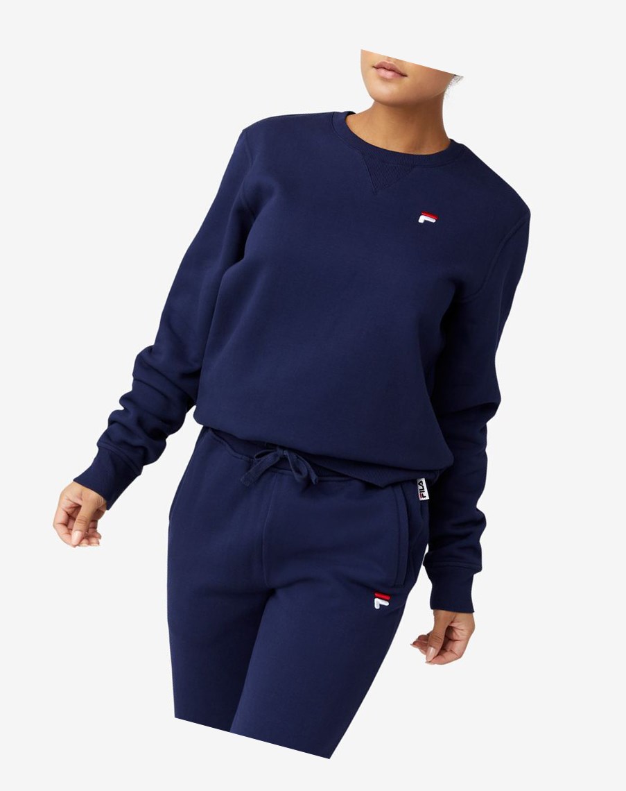 Fila Kieve Sweatshirt 410 Peacoat | 50MCONQAP