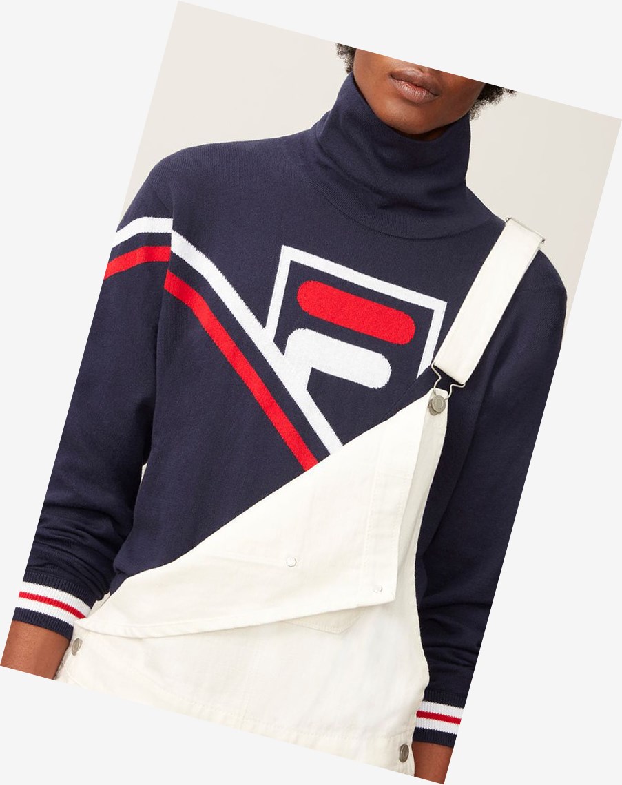 Fila Kobe Turtleneck Sueter Peac/Cred/Wht | 45IEWBNTA