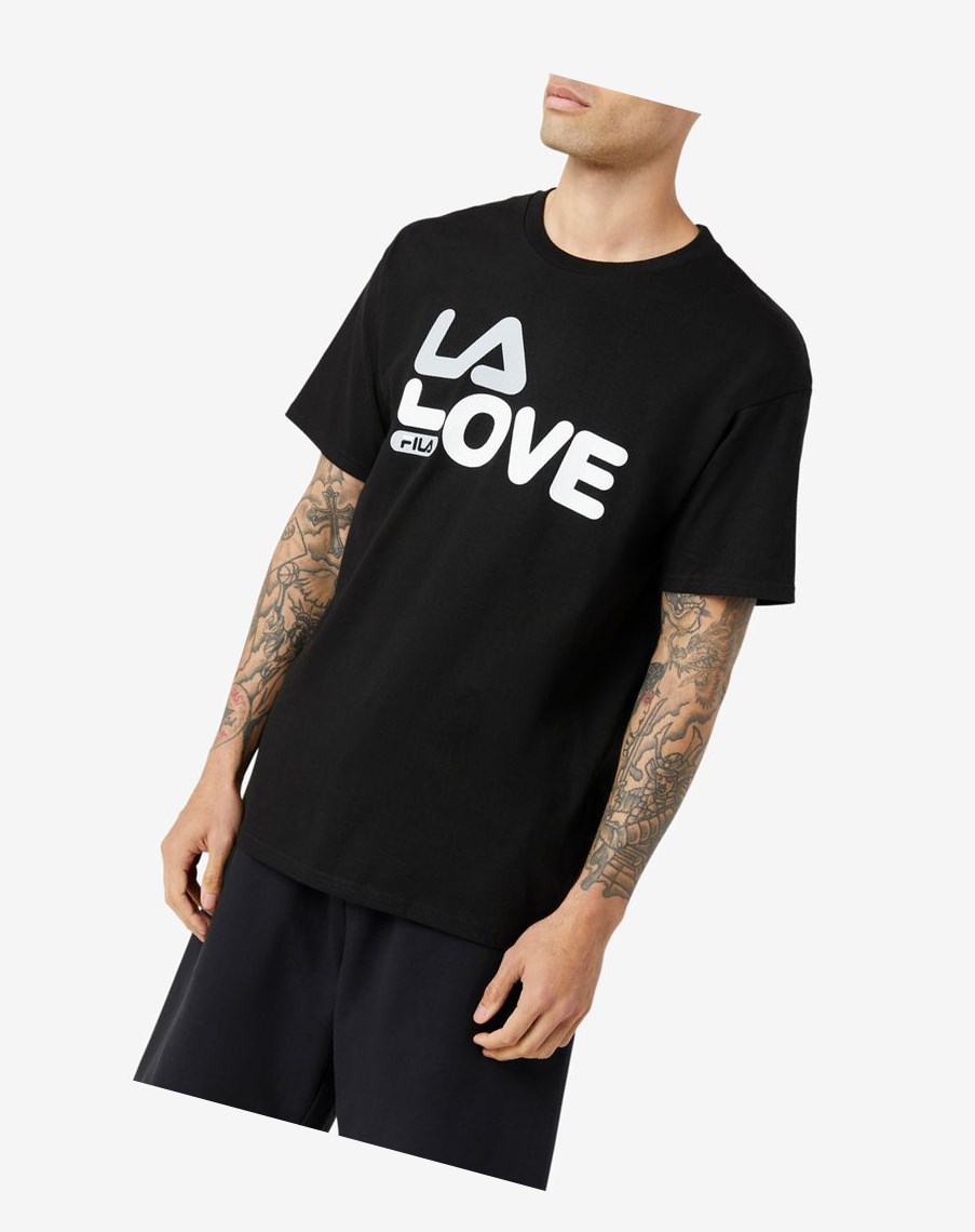 Fila La Love Tee Negras | 25XIMJGSP