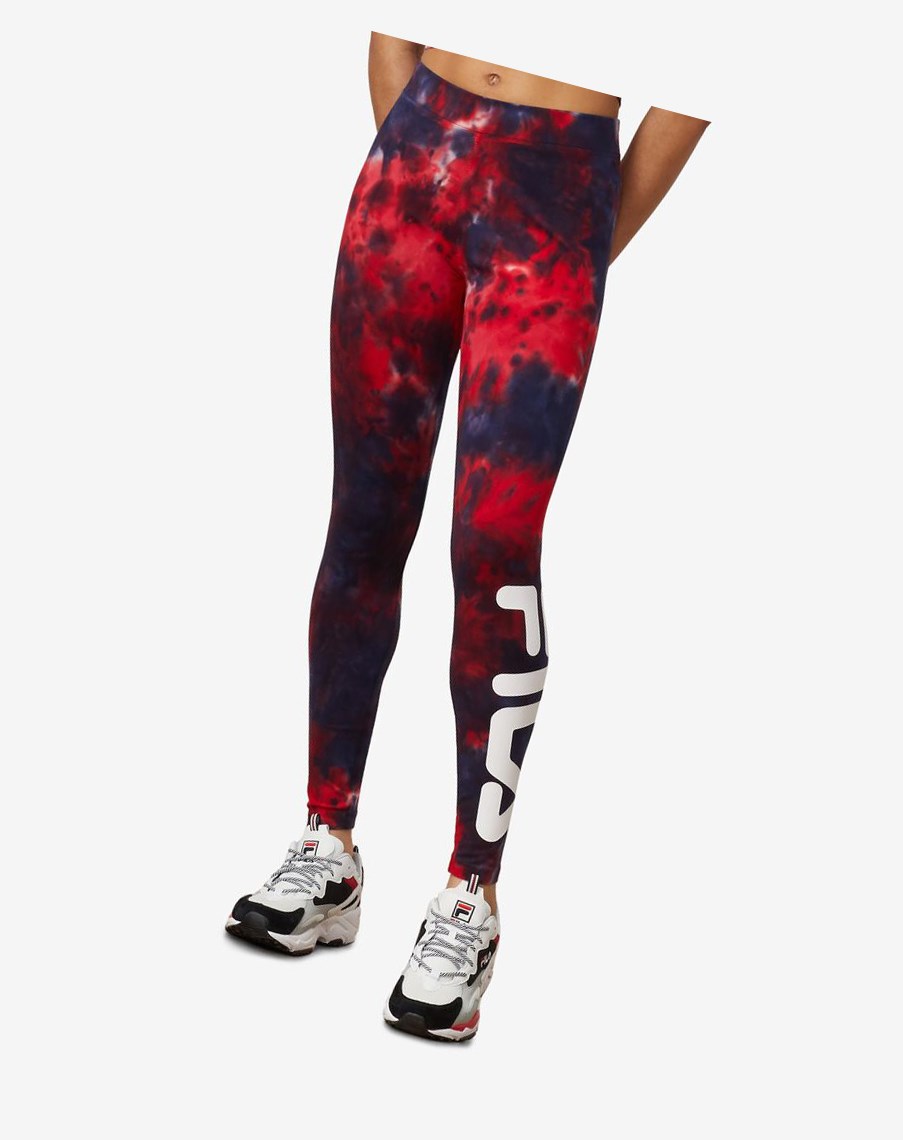 Fila Laila Tie Dye Legging Rojas | 95ZSXJECU