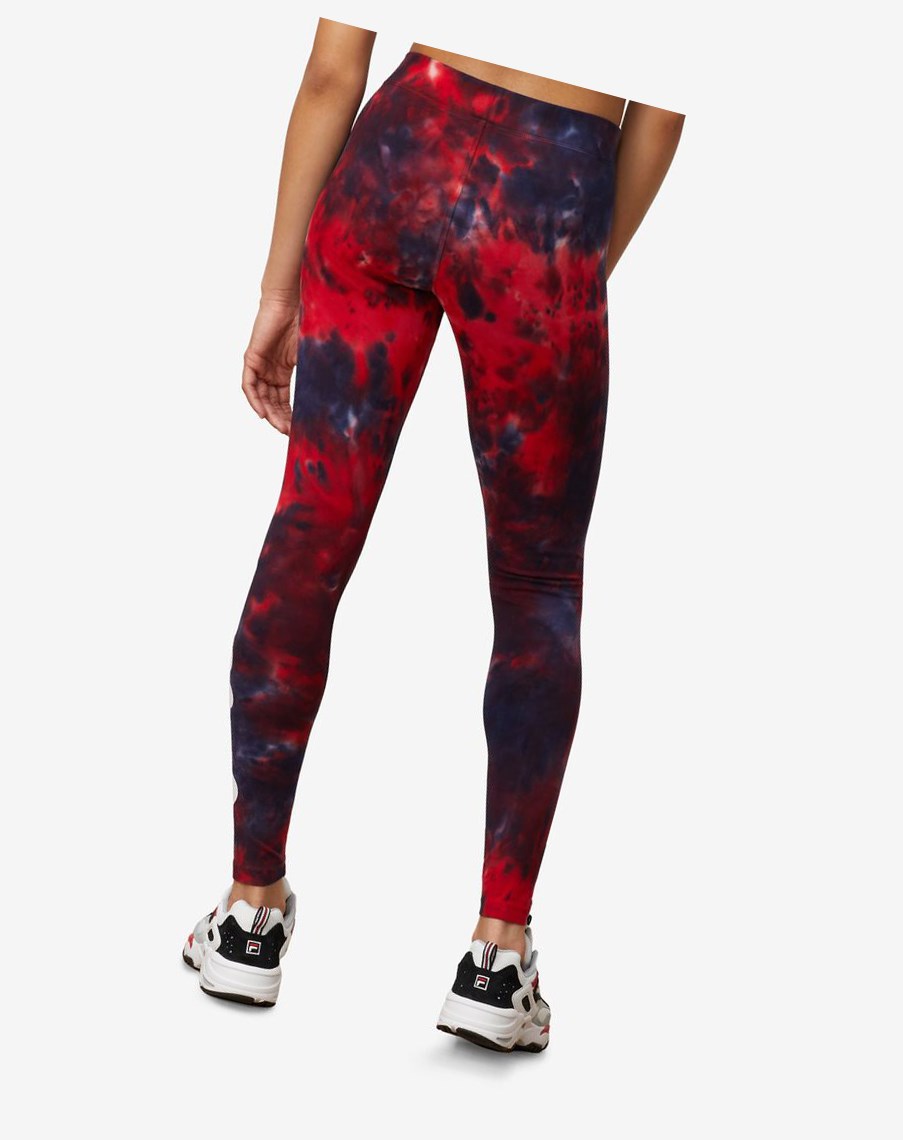 Fila Laila Tie Dye Legging Rojas | 98FLIVCDG