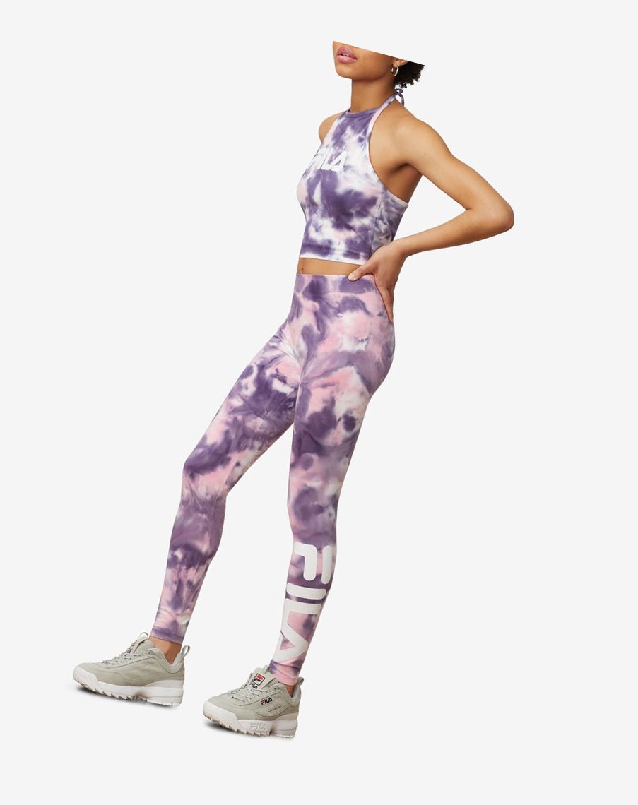 Fila Laila Tie Dye Legging Rosas | 49JUPQKZE